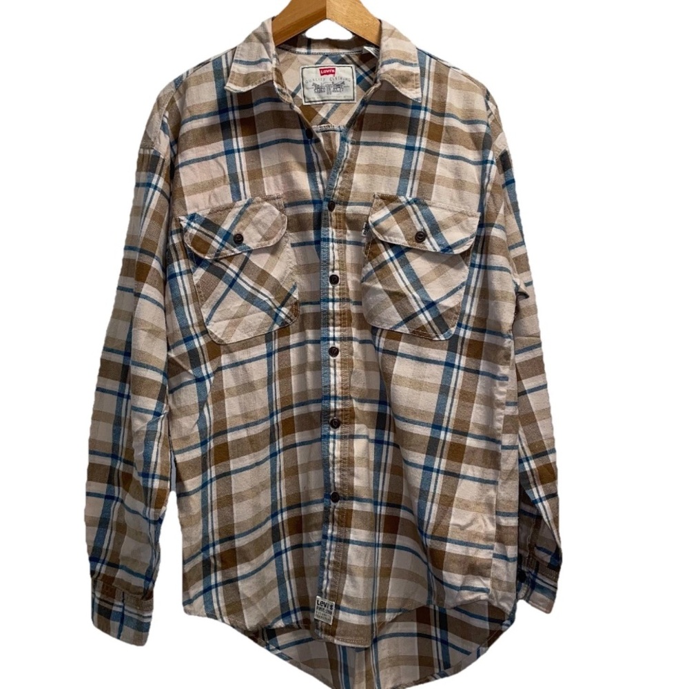 Vintage Levi's Flannel Shirt Men’s Medium Heavy Cotton Button Down